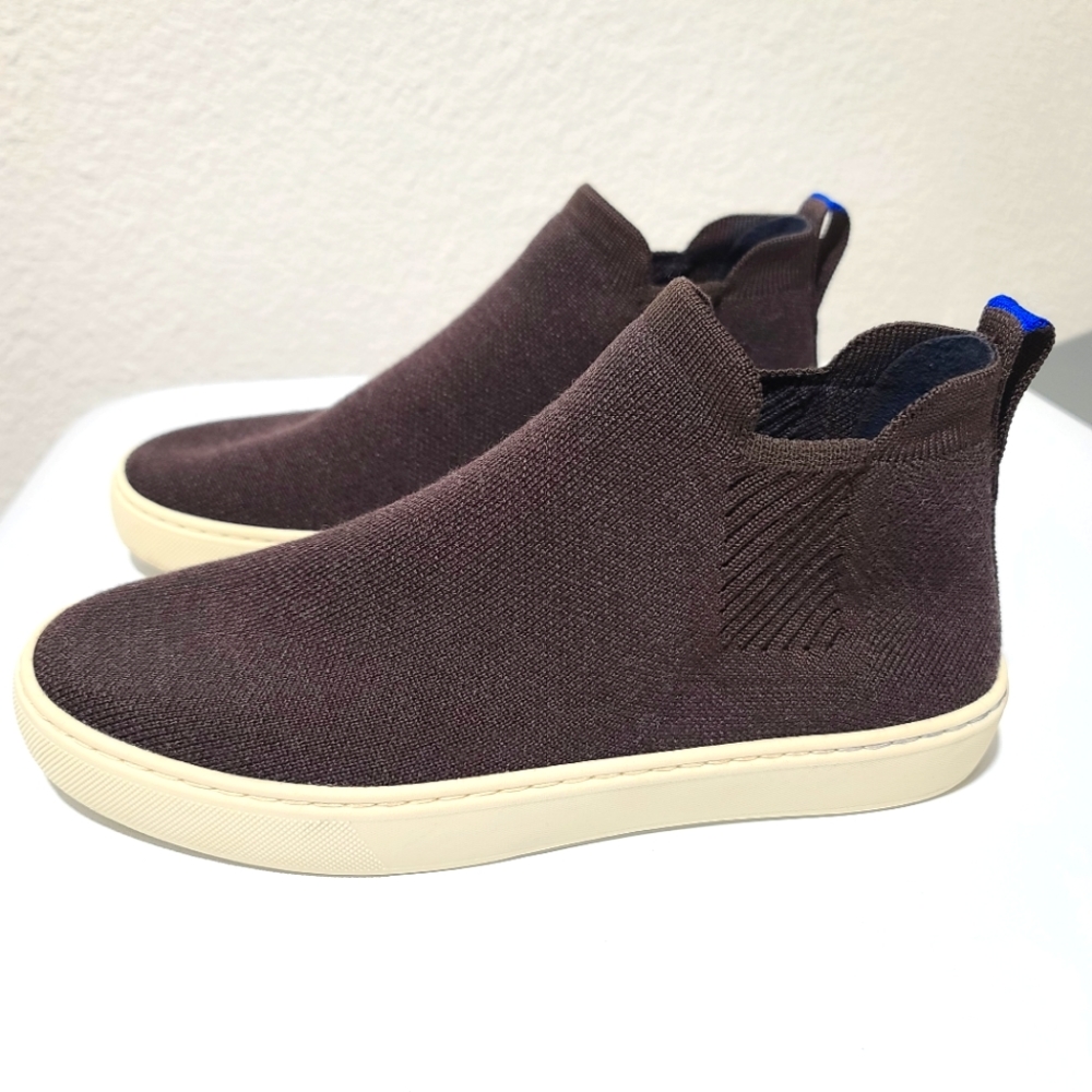ROTHY'S Chelsea Merino Wool Espresso Brown Boots